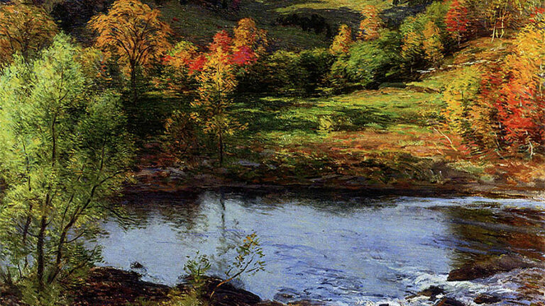 Il famoso pittore paesaggista Willard Leroy Metcalf