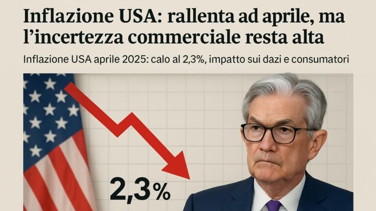 Inflazione USA: rallenta ad aprile, ma l’incertezza commerciale resta alta