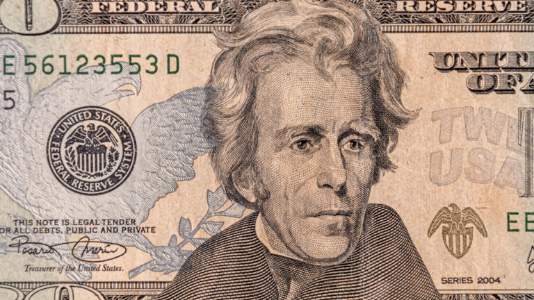 Il biglietto da venti dollari: la celebre Serie 2004 con Andrew Jackson